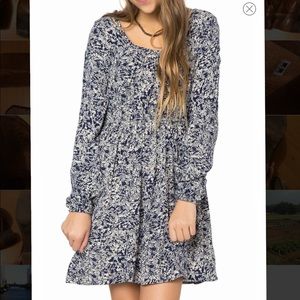 O’Neill Long Sleeve Floral Dress Small